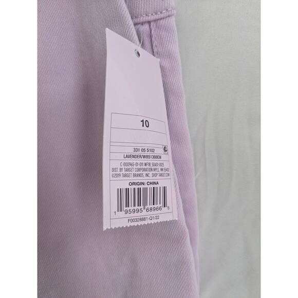 Wild Fable Jean Shorts Pleats Lavender 10 Cutoff Super High Rise Bermuda Raw Hem - Picture 7 of 9